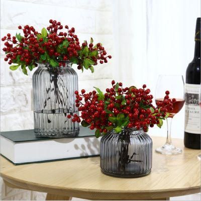 Wholesale Artificial Foam Christmas Decorative Berry Red Fruits Artificial