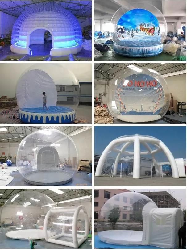 Outdoor Life Size Christmas Decoration Photo Booth Inflatable Snow Globe