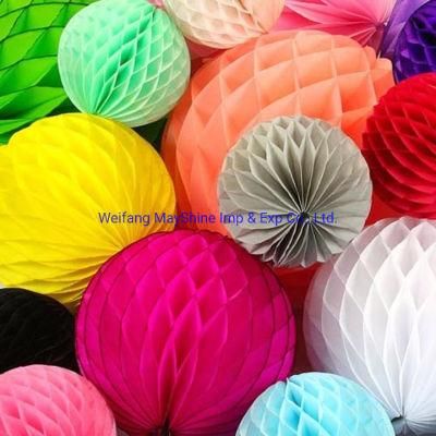 Round Shape Hanging Design Paper Honeycomb Ball for Party Decoration