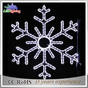 Holiday White LED Christmas Decoration Motif Rope Snowflake Light