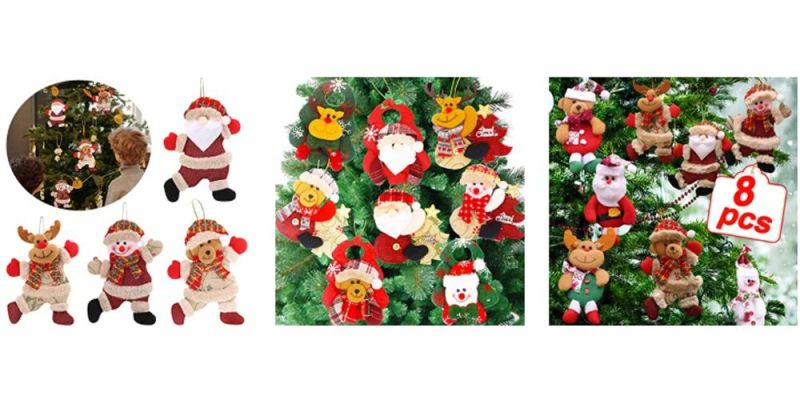 Christmas Gnome Lights, Handmade Tomte Plush Gnome Adorable Xmas Santa Ornament Holiday Hung or Placed Decorations
