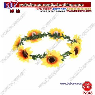 Boho Sunflower Garland Floral Crown Weave Hairband Headband Beach Party Wedding Decoration (P2046)