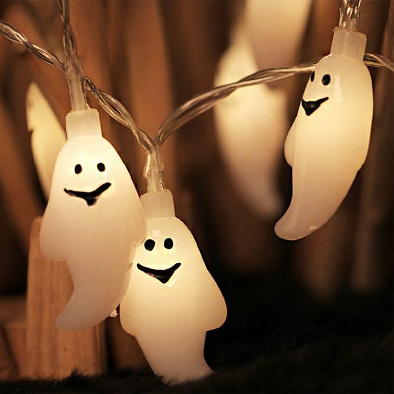 Halloween Pumpkin Ghost Skeletons Bat Spider LED Light String Festival