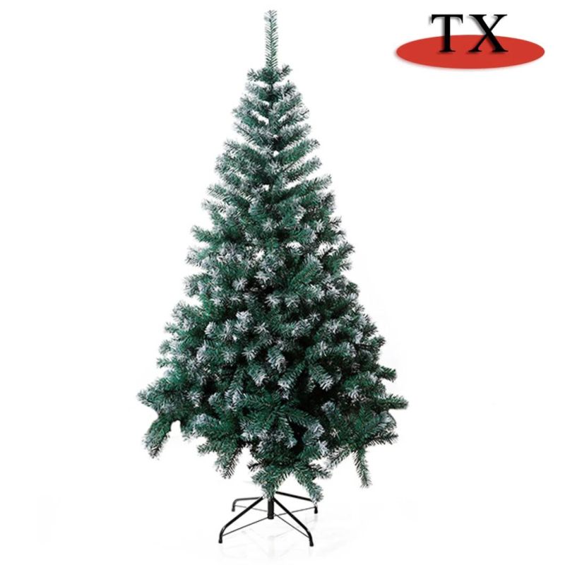 2m-5m Green PE PVC Hinged Christmas Tree Decoration with Snow Home Decoration Christmas Gift