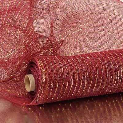 Fashion Gold Thread Metallic 10&prime;&prime; Deco Mesh Netting