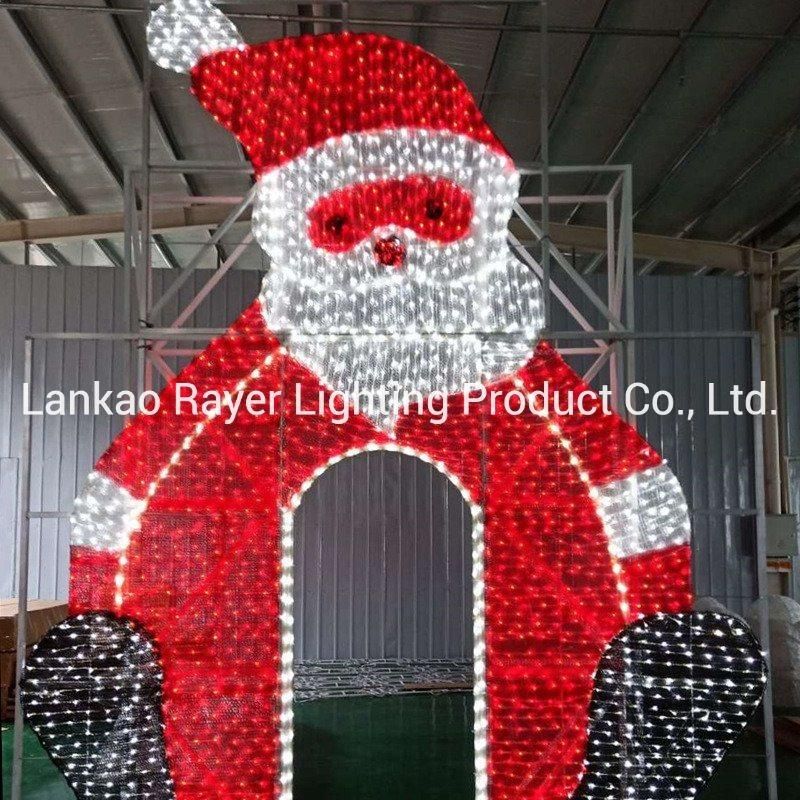 Outdoor Christmas LED Santa Decoration Light Motif Lights