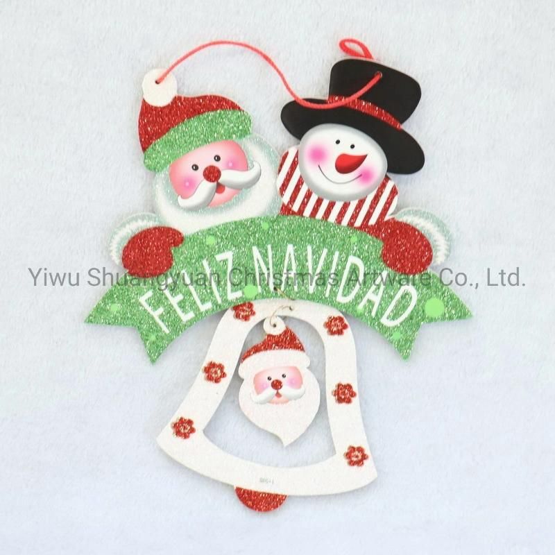 Christmas Wall Sticker Board Santa Snowman Decor for Holiday Wedding Party Decoration Supplies Hook Ornament Craft Gifts