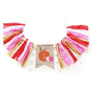 Pumpkin Highchair Banner for Kids Baby Shower Birthday Party Decorations