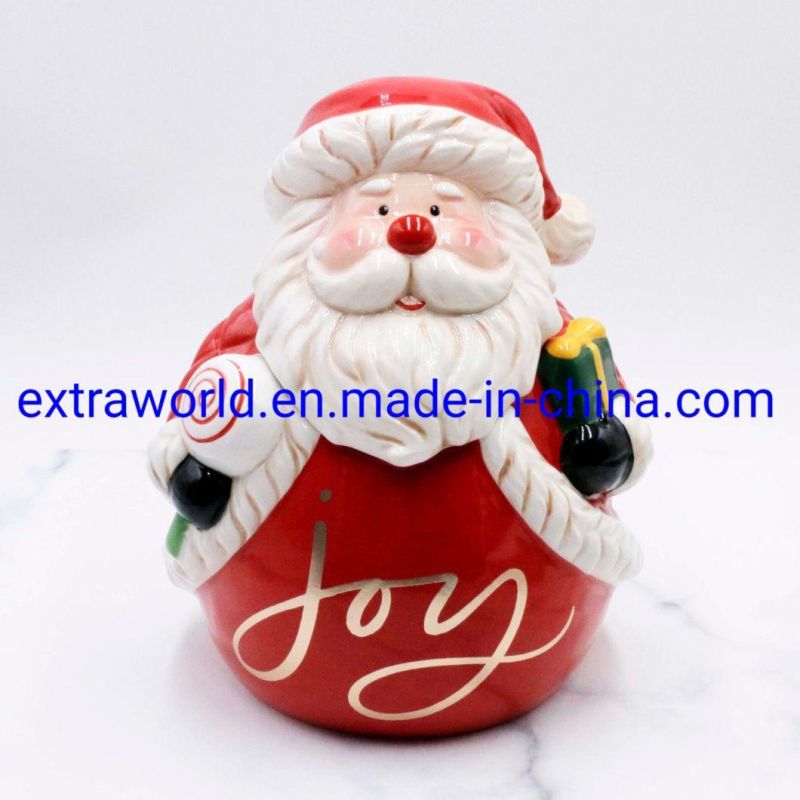Custom Cute and Novelty Christmas Ceramic Cookie Jar Candy Jar