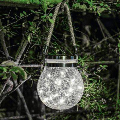 Hangable Glass Bottle Christmas Decorations Outdoor Solar Bottle Lights