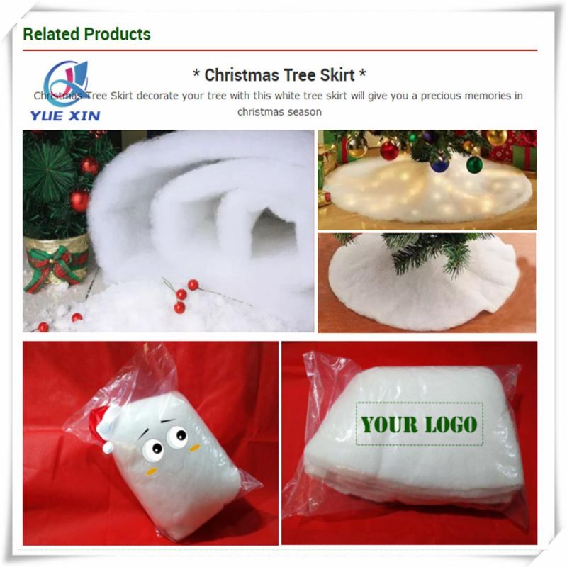 BS5852 Passed Flame Retardant Merry Christmas Decoration Snow Blanket