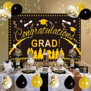2021 Graduation Season Hanging Spiral Banner Cake Topper Background Cloth