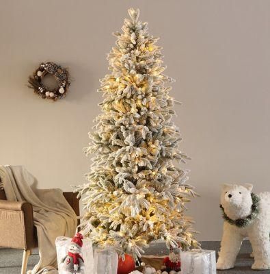 Remote Control LED Snow Flocked Xmas Decoration Christmas Tree