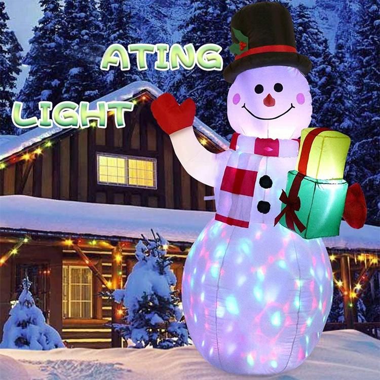 Merry Christmas Colorful LED Lights 5FT High Inflatable Christmas Snowman