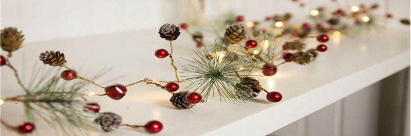 Christmas String Light, Pinecone Fairy Light Copper Wire Battery Operated