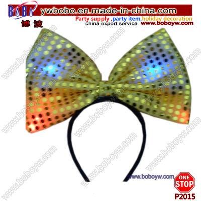 Hair Products Light up Spangle Bow Tie Party Costumes Halloween Christmas Gift Hairband (P2015)