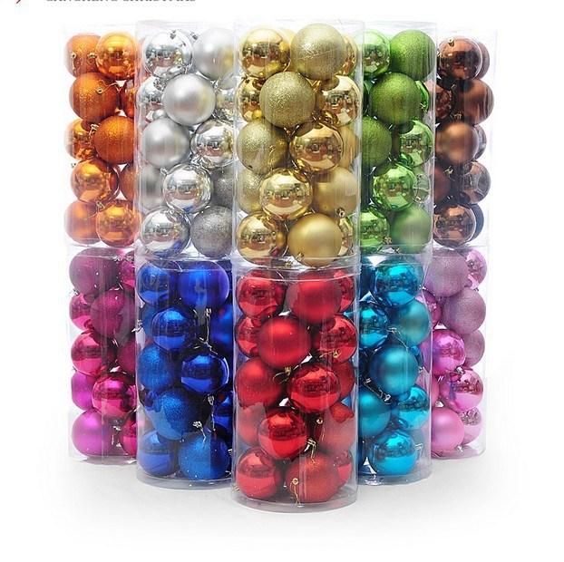 Ballsknitted Balls LED Transparent Tree and Ball, Decoration with Light 16 PCS Ornaments, Assorted Christmas Ball