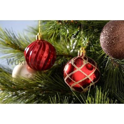 Shatterproof Luxury Christmas Tree Baubles 48-Piece - Red / Gold