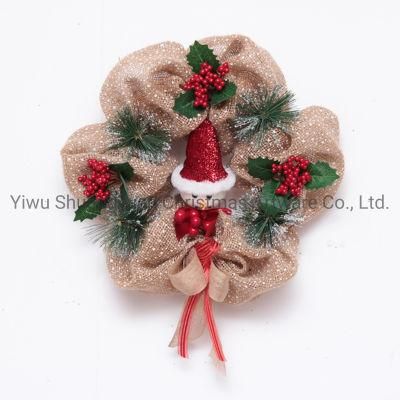 New Design High Quality Christmas PE White Wreath for Holiday Wedding Party Decoration Supplies Hook Ornament Craft Gifts