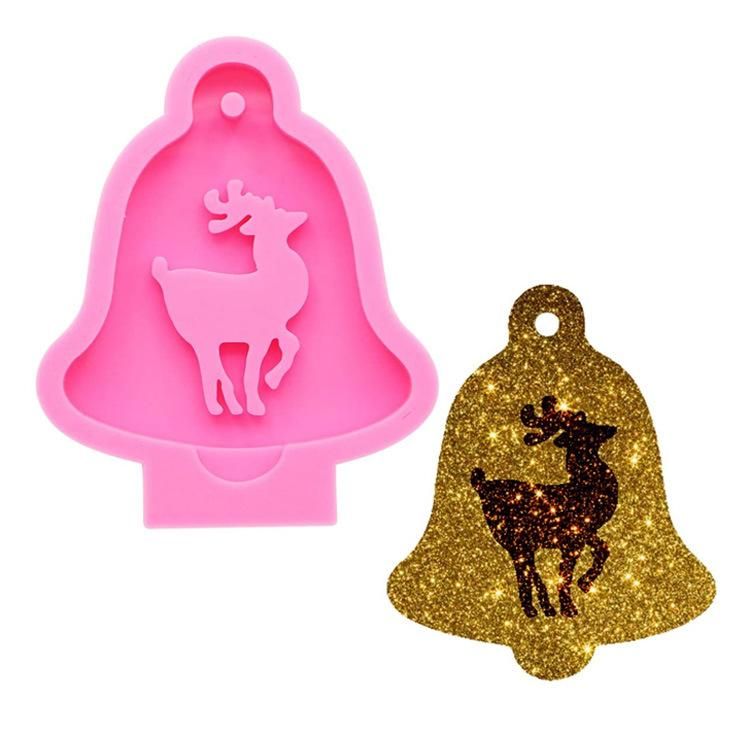 Custom DIY Keychains Resin Casting Mold Christmas Tree Pendant Silicone Mold