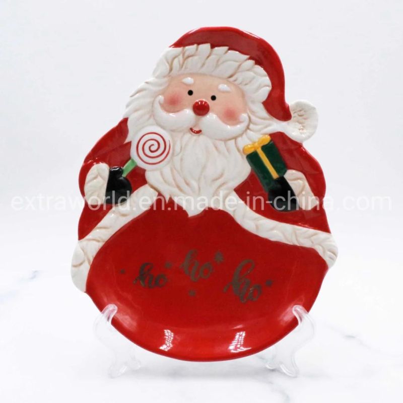 Wholesale Christmas Handmade Dinner Set Kitchenware Plate Gift