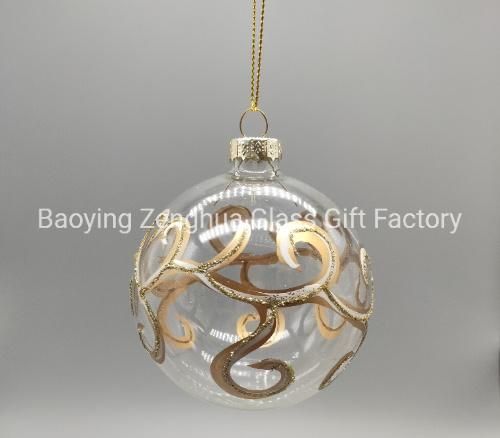 High Quality White Christmas Glass Ball for Christmas Tree Decoration