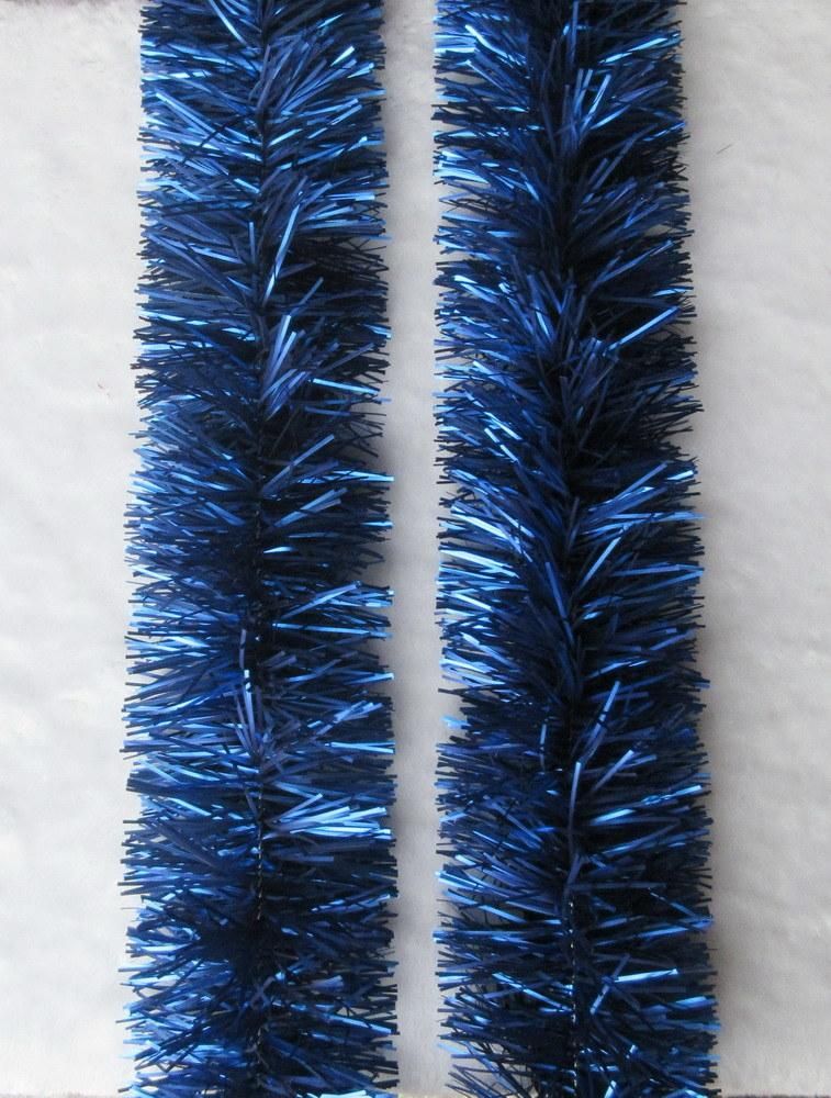 High Quality Shiny Looking Christmas Tree Decorative 9cm*2m*6plyroseo PET christmas tinsel