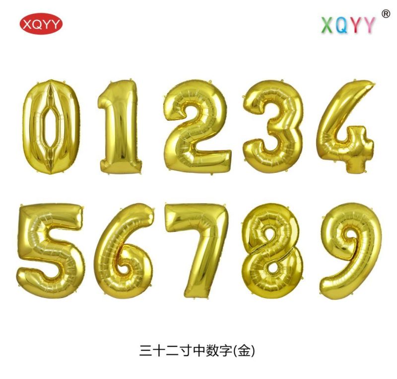 Romantic Numerical Balloons Birthday Foil Balloons Advertising Balloon