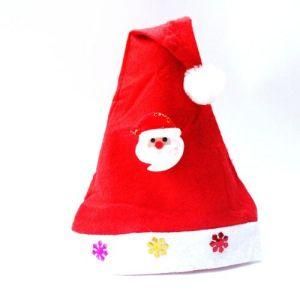Factory Fabric Design Plush Fur Red Colored Velvet Baby Christmas Claus Santa Hat