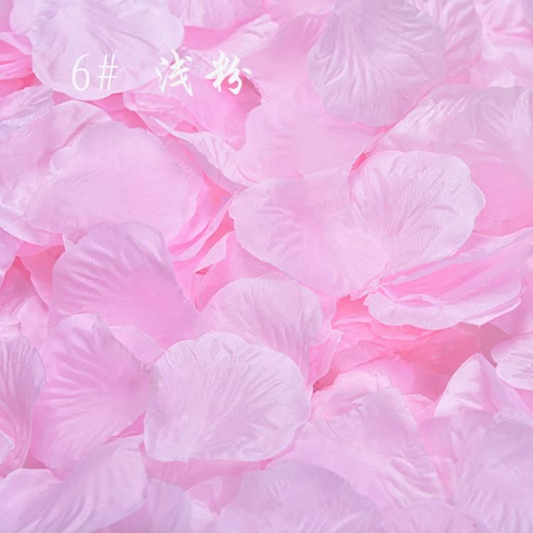 Valentine′s Day Wedding Room Decorated Hand Throw Flowers Imitation Silk Rose Petals