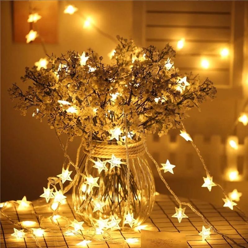 Party, Wedding and Holiday Decorations Battery Operated LED Star String Fairy Lights