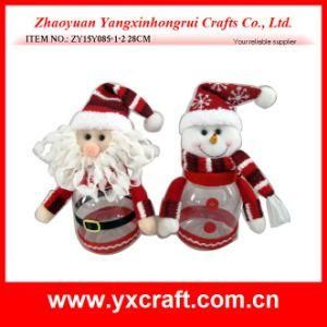 Christmas Decoration (ZY15Y085-1-2) Christmas Santa Claus and Snowman Candy Bottle