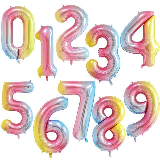 40inch Big Foil Birthday Number Balloons Home Party Supplies Decorations