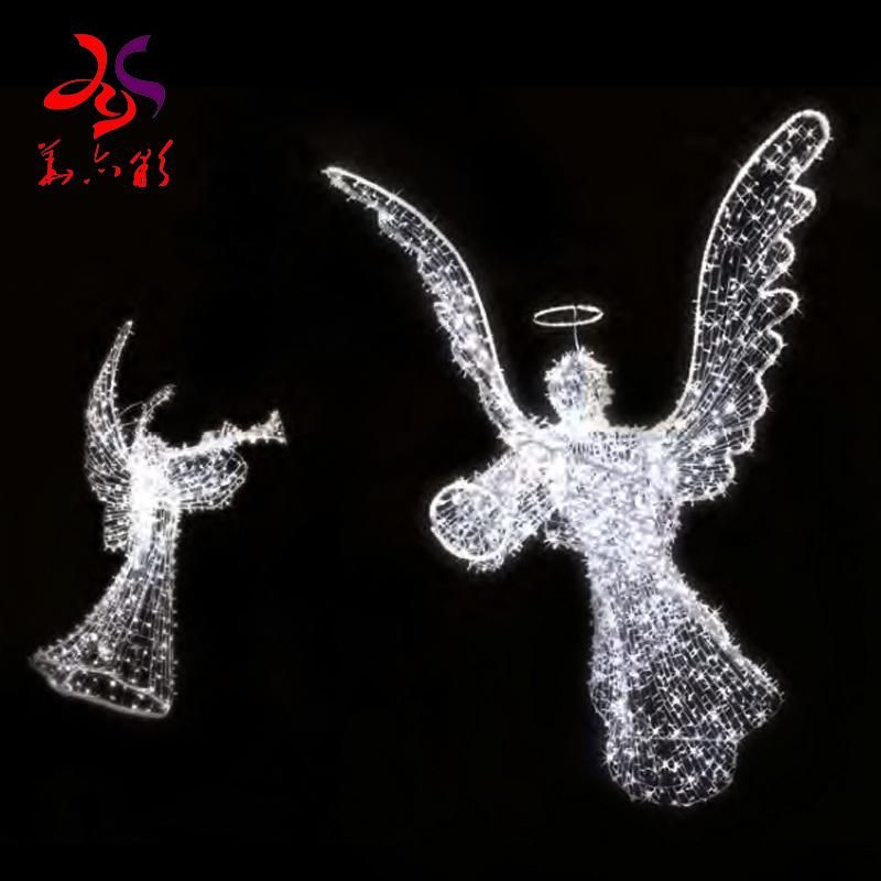 Christmas Party Park Outdoor Holiday Decoration 3D Angel Light