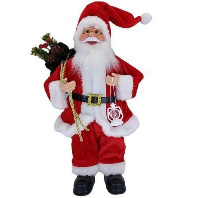 Hot Sale Christmas Santa Claus with Gift Bag Ornament Decoration