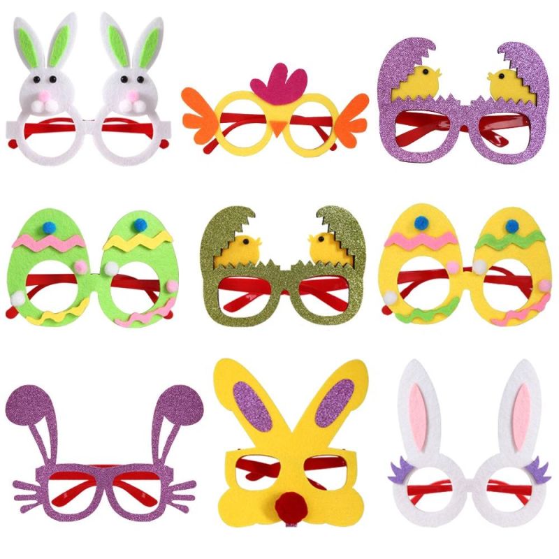 Easter Glasses Party Favors Photo Booth Props Party Supplies Costume Decorations Eyeglasses Frame Easter Eggs Basket Stuffers Fillers