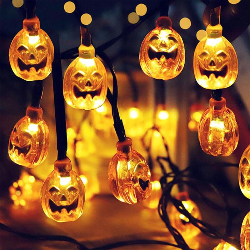 Halloween Pumpkin Ghost Skeletons Bat Spider LED Light String Festival