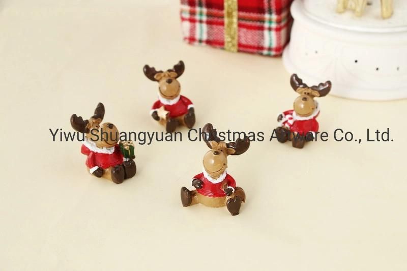 Wholesale Lovely Christmas Decoration Deer Table Top Ornament Deer Resin