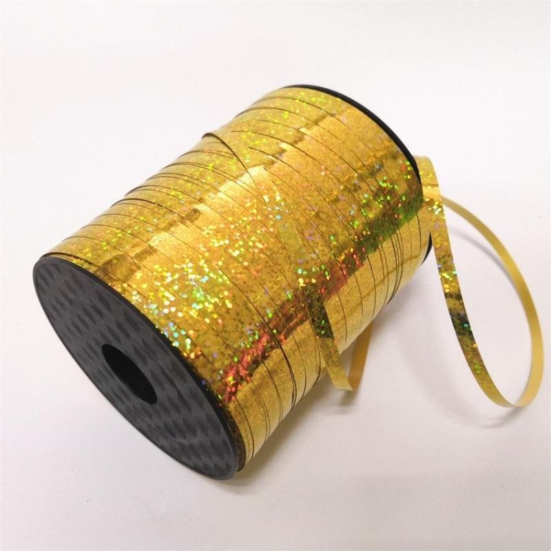 500 Yards/Roll Laser Aluminized Rainbow Film Metal Ribbon Br6003