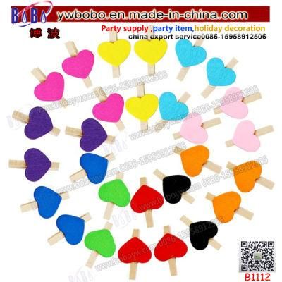 Colorful Wooden Clips Natural Wooden Craft Photo Decorative Clips Wooden Clip Clothes School Stationery (B1112)