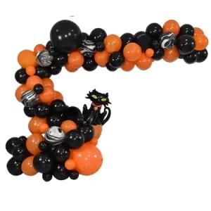 12 Inch Halloween Balloon Black Orange Balloon Halloween Party Balloon Set