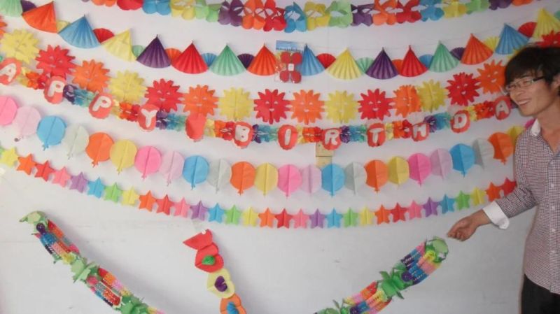 Tissue Paper Fans Decor Party