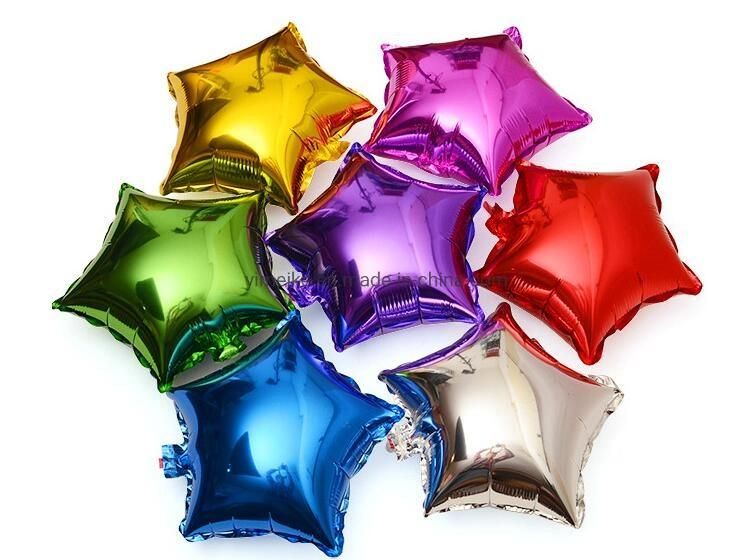 Automatic Sealing 18inch Helium Plate Aluminum Film Star Balloon Floating Air Balloon