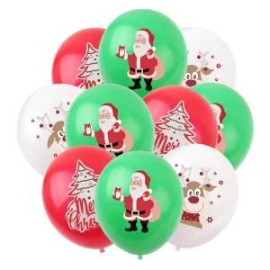 30PCS Santa Claus Xmas Tree Latex Balloon Confetti Air Ballons
