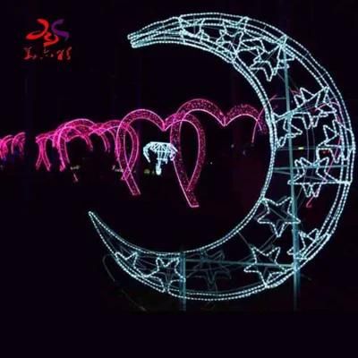 Festive Ramadan Christmas Moon and Star LED Rope Motif Light