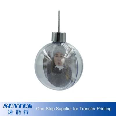 DIY Photo Custom Sublimation Plastic Photo Picture Frame Hanging Ornaments Christmas Tree Ornament