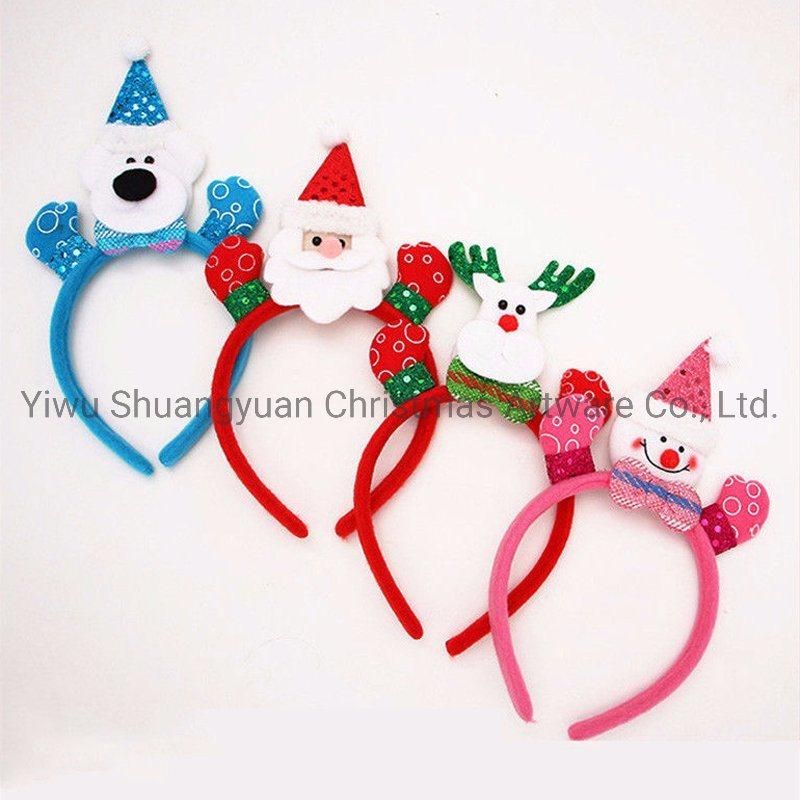 Christmas Headband Xmas Hairband Reindeer Christmas Tree Headwear Headband Party Hairband New Year Kids Gift Navidad Decor Noel