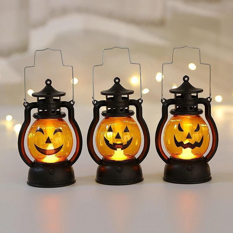 Halloween Portable Pumpkin Skull Head Lamp Halloween Lantern 3 Patterns