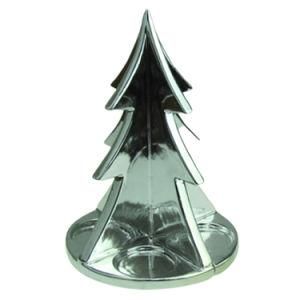 Plating Ceramic Christmas Tree for Four Candle Holders