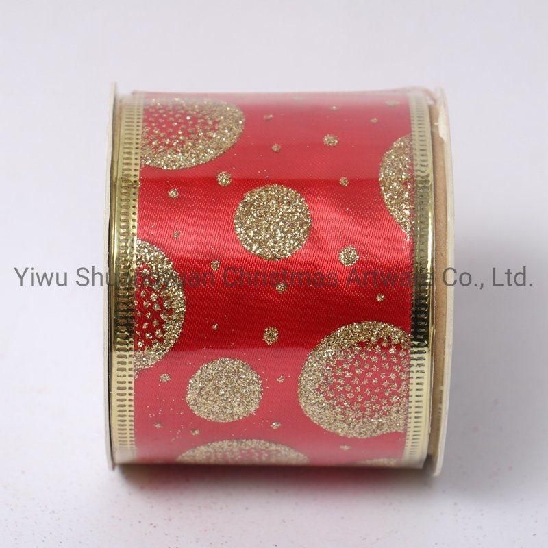 Christmas Ribbon Decor for Holiday Wedding Party Decoration Supplies Hook Ornament Craft Gifts